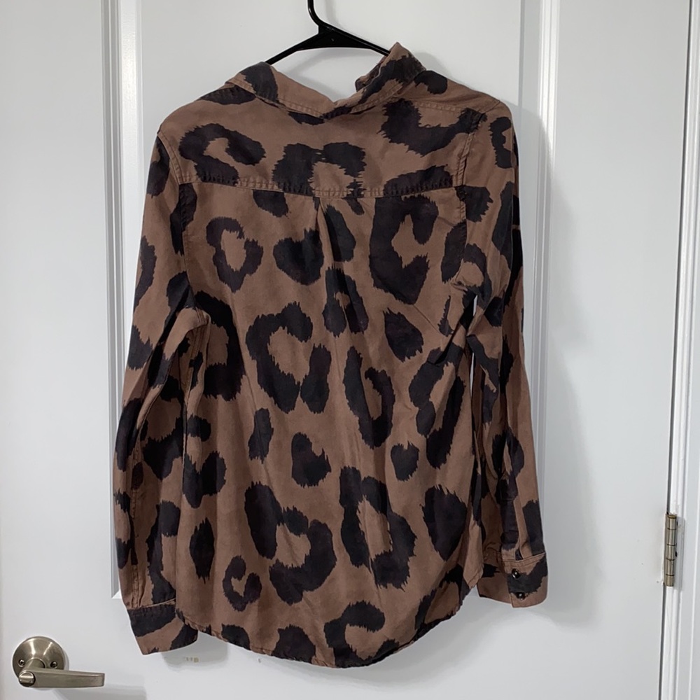 Cheetah Pattern Button Down Top - image 6